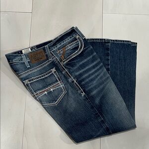 Ariat Men's Dark Blue low rise jeans Size 36x30. Only wore 1 time to a wedding